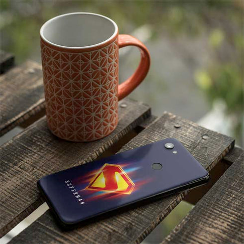 Superman 2025 Energy Shield Neon Emblem Google Pixel 3a Skin